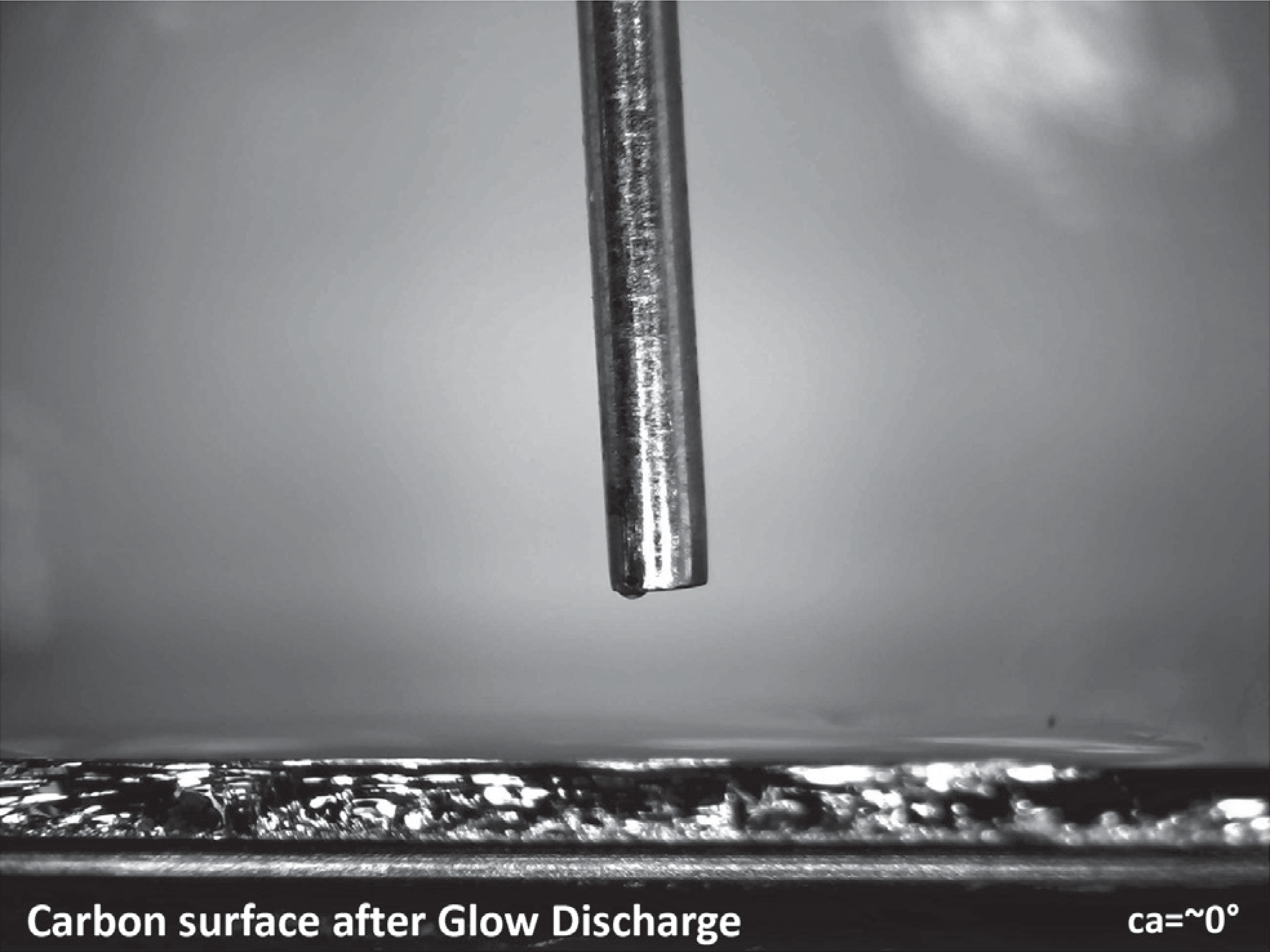 carbon surface after glow discharge